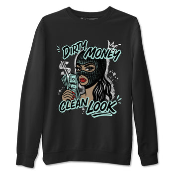 Dirty Money Clean Look sneaker match t-shirt styled to complete your fit with the Air Jordan 11 Igloo sneakers, shown in Black 2.