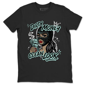 Dirty Money Clean Look sneaker match t-shirt styled to complete your fit with the Air Jordan 11 Igloo sneakers, shown in Black 2.
