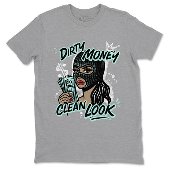 Dirty Money Clean Look sneaker match t-shirt styled to complete your fit with the Air Jordan 11 Igloo sneakers, shown in Heather Grey 2.