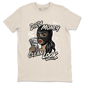 Dirty Money Clean Look sneaker match t-shirt styled to complete your fit with the Air Jordan 3 Pure Money sneakers, shown in Natural 2.