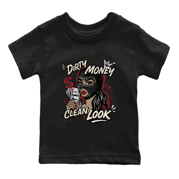 Sneaker match tees – Sneaker Tees To Match Air Jordan 4 Valentines Day Shoes – Dirty Money Clean Look Kids T-Shirt Black 2