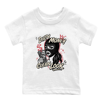 Sneaker match tees – Sneaker Tees To Match Air Jordan 4 Valentines Day Shoes – Dirty Money Clean Look Kids T-Shirt White 2
