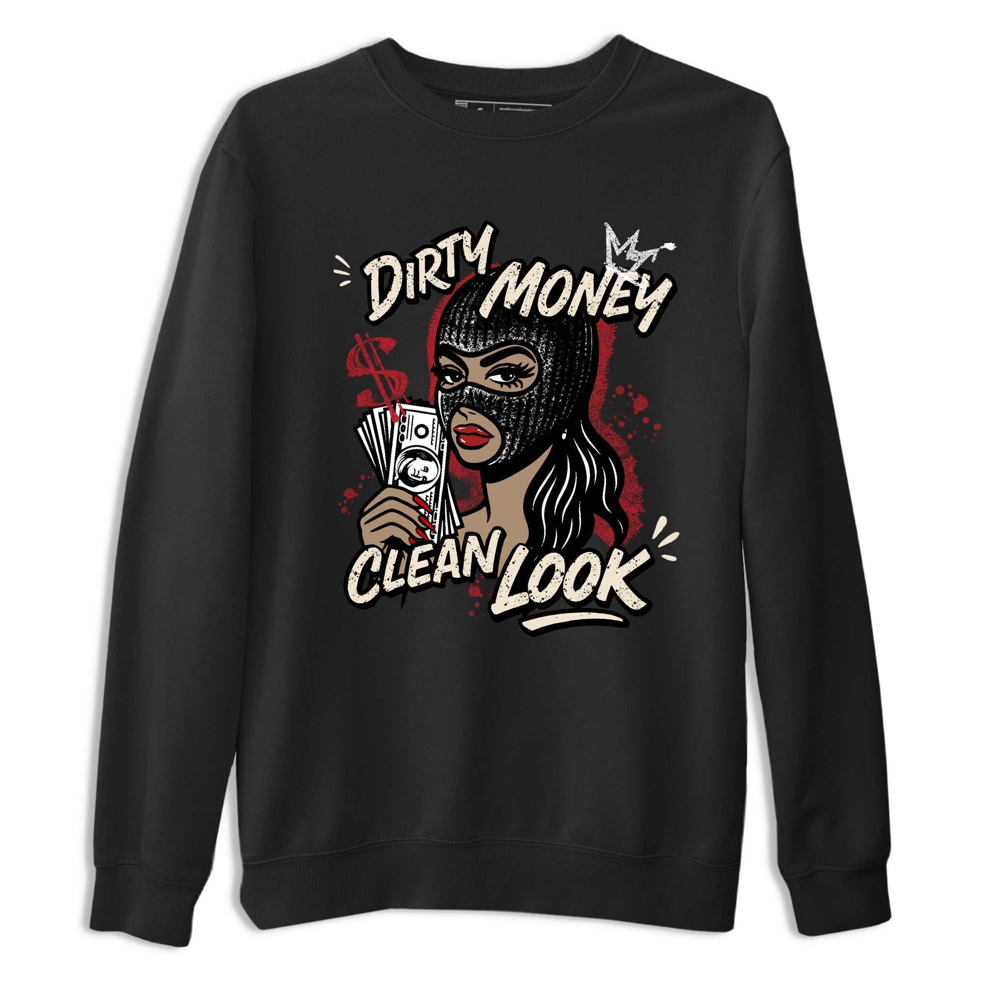 Sneaker match tees – Sneaker Tees To Match Air Jordan 4 Valentines Day Shoes – Dirty Money Clean Look Tee Black 2