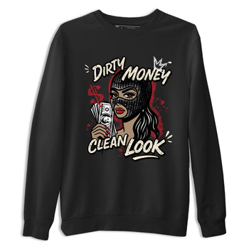 Sneaker match tees – Sneaker Tees To Match Air Jordan 4 Valentines Day Shoes – Dirty Money Clean Look Tee Black 2