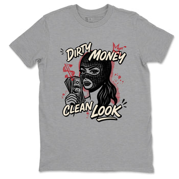 Sneaker match tees – Sneaker Tees To Match Air Jordan 4 Valentines Day Shoes – Dirty Money Clean Look Tee Heather Grey 2