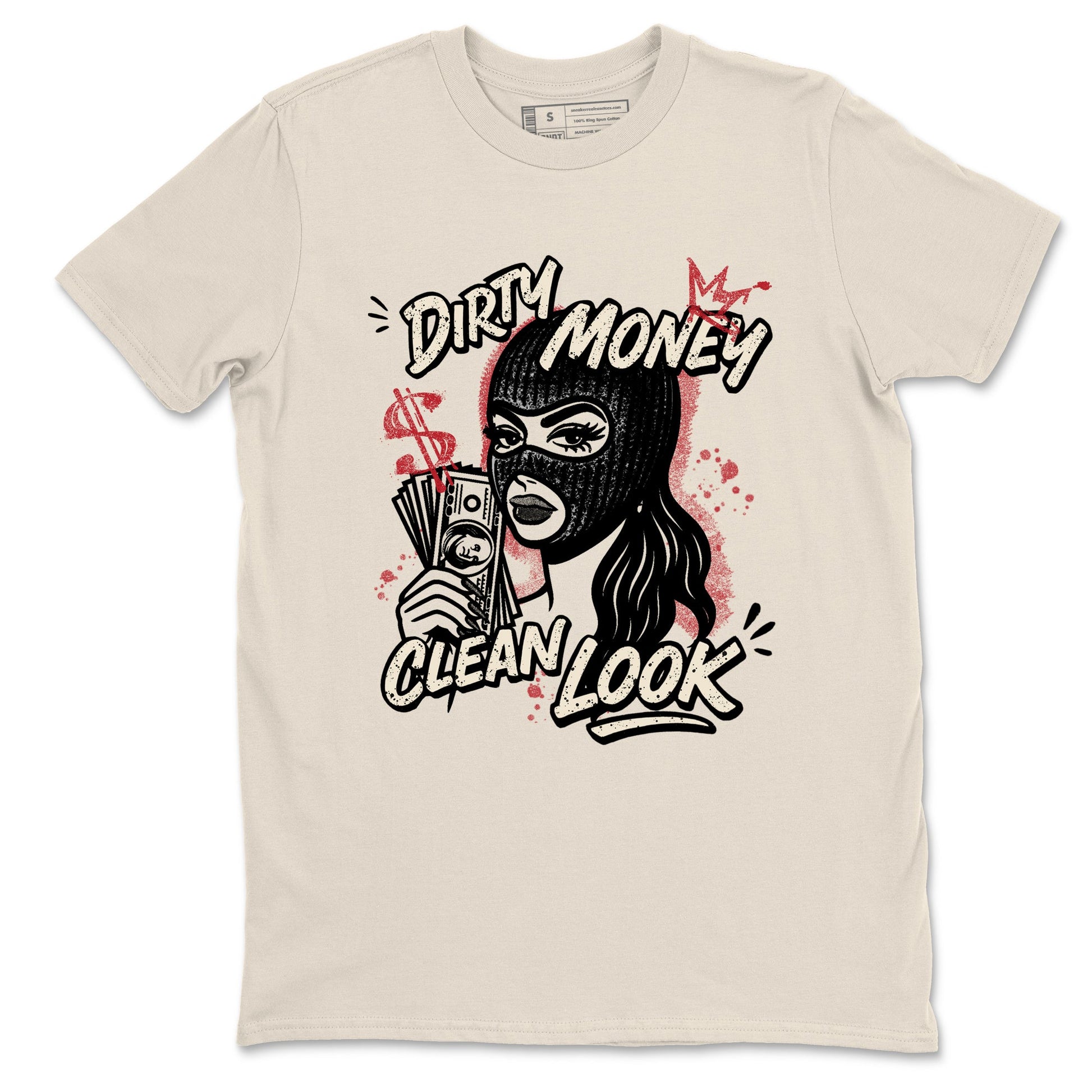 Sneaker match tees – Sneaker Tees To Match Air Jordan 4 Valentines Day Shoes – Dirty Money Clean Look Tee Natural 2