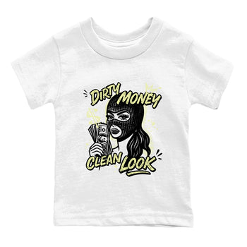 Sneaker match tees – Sneaker Tees To Match Air Jordan 5 Luminous Green Shoes – Dirty Money Clean Look Kids T-Shirt White 2