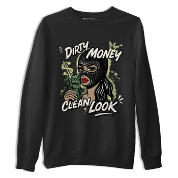 Sneaker match tees – Sneaker Tees To Match Air Jordan 5 Luminous Green Shoes – Dirty Money Clean Look Tee Black 2