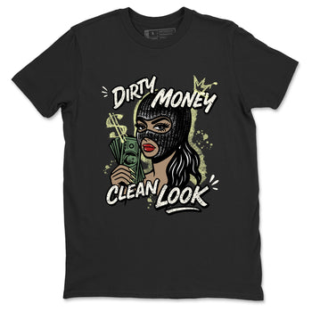 Sneaker match tees – Sneaker Tees To Match Air Jordan 5 Luminous Green Shoes – Dirty Money Clean Look Tee Black 2