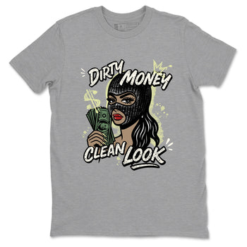 Sneaker match tees – Sneaker Tees To Match Air Jordan 5 Luminous Green Shoes – Dirty Money Clean Look Tee Heather Grey 2