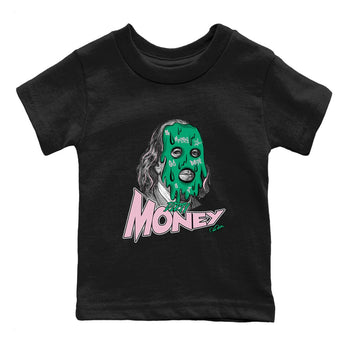 Dunk Low Medium Soft Pink Malachite shirt to match jordans Dirty Money sneaker tees Dunk Medium Soft Pink Malachite SNRT sneaker release tees baby toddler Black 2 cotton Shirt