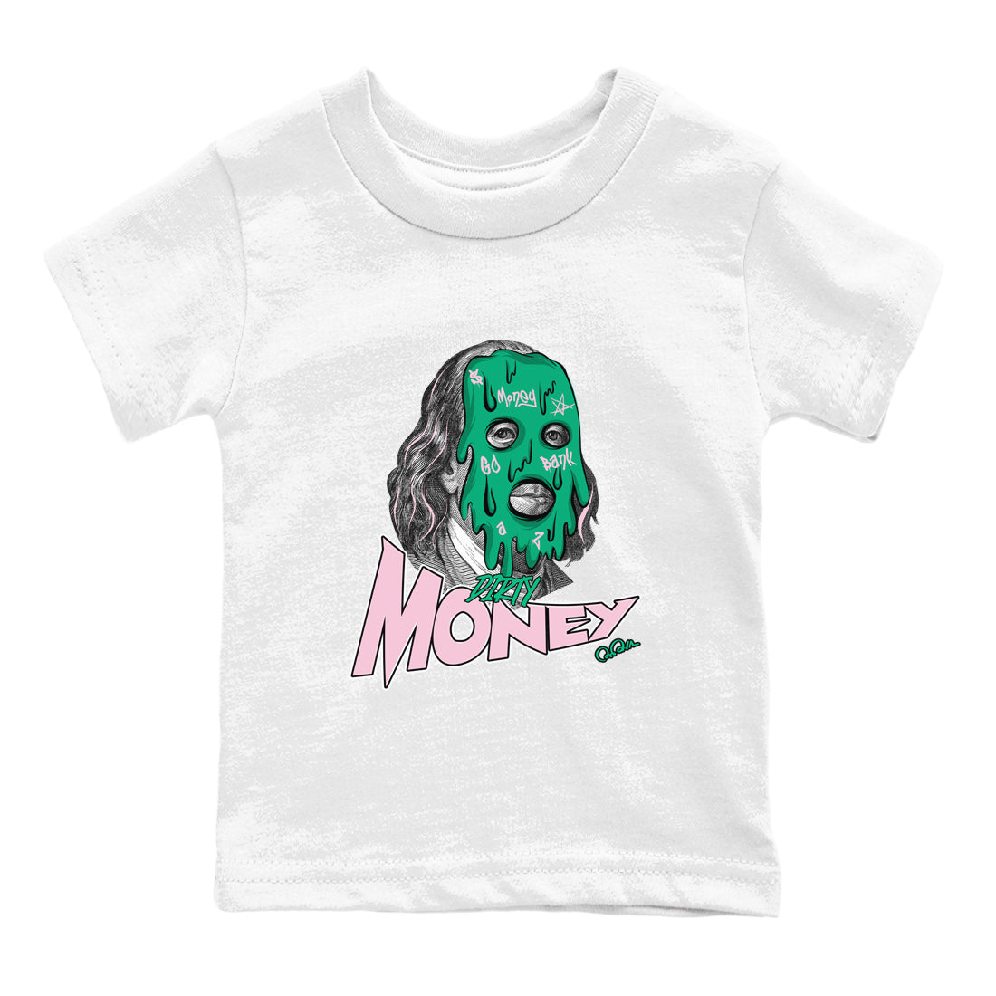 Dunk Low Medium Soft Pink Malachite shirt to match jordans Dirty Money sneaker tees Dunk Medium Soft Pink Malachite SNRT sneaker release tees baby toddler White 2 cotton Shirt