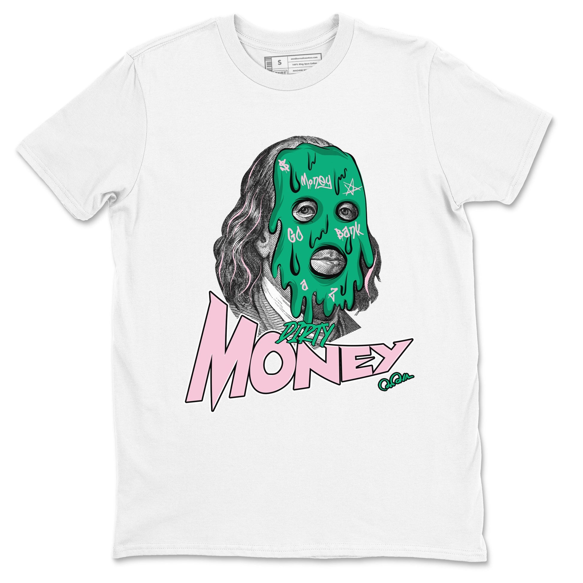 Dunk Low Medium Soft Pink Malachite shirt to match jordans Dirty Money sneaker tees Dunk Medium Soft Pink Malachite SNRT Sneaker Release Tees unisex cotton White 2 crew neck shirt