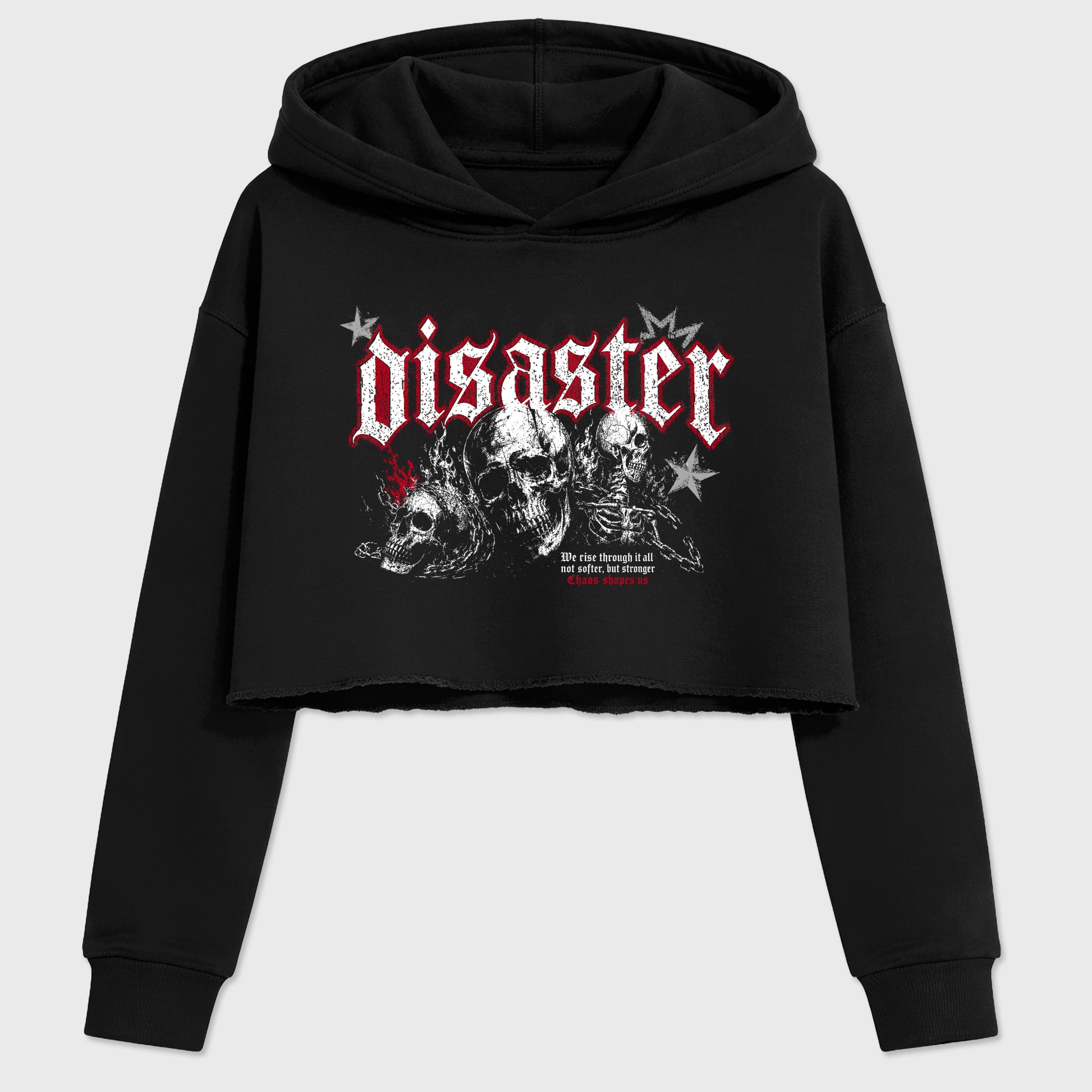 Disaster women’s crop tee designed to match the Air Jordan 4 Toro Bravo, featuring coordinated Black 2 options for a perfect streetwear vibe.