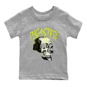Foams One Black Volt shirts to match jordans Disaster Skull sneaker match tees Air Foamposite One Black and Volt match shoes to clothes SNRT Sneaker Tees Youth Baby Heather Grey 2 tee
