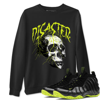 Foams One Black Volt shirts to match jordans Disaster Skull sneaker match tees Air Foamposite One Black and Volt match shoes to clothes SNRT Sneaker Tees unisex cotton Black 1 shirts