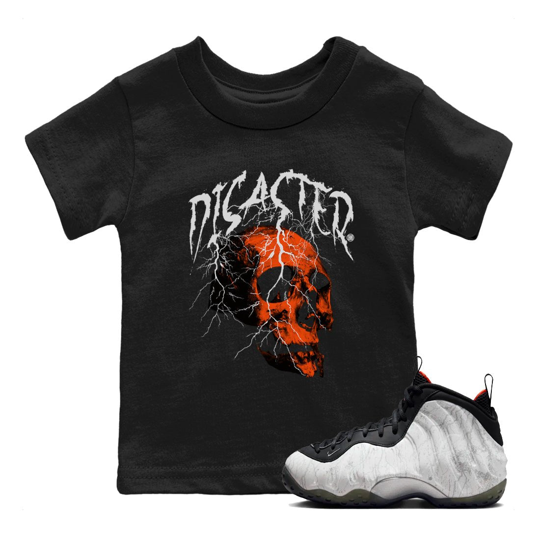 Foams One Jin shirts to match jordans Disater Skull sneaker match tees Air Foamposite One Jin match shoes to clothes SNRT Sneaker Tees Youth Baby Black 1 tee