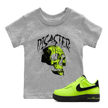 Air Force 1 Low Dance Volt t-shirts to match sneakers Disater Skull sneaker match tees Air Force 1 Volt match shoes to clothes SNRT Sneaker Tees Youth Baby Heather Grey 1 tee