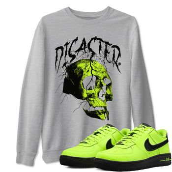 Air Force 1 Low Dance Volt t-shirts to match sneakers Disater Skull sneaker match tees Air Force 1 Volt match shoes to clothes SNRT Sneaker Tees unisex cotton Heather Grey 1 shirts