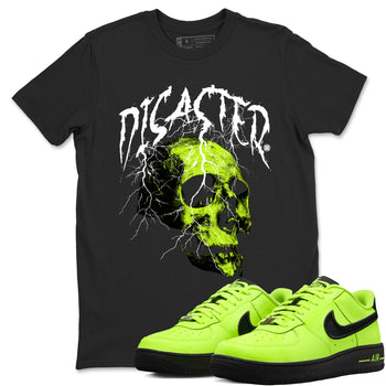 Air Force 1 Low Dance Volt t-shirts to match sneakers Disater Skull sneaker match tees Air Force 1 Volt match shoes to clothes SNRT Sneaker Tees unisex cotton Black 1 shirts