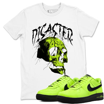 Air Force 1 Low Dance Volt t-shirts to match sneakers Disater Skull sneaker match tees Air Force 1 Volt match shoes to clothes SNRT Sneaker Tees unisex cotton White 1 shirts