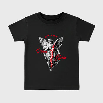 Sneaker match tees – Sneaker Tees To Match Air Jordan 13 University Red Shoes – Divine Storm Kids T-Shirt Black 2