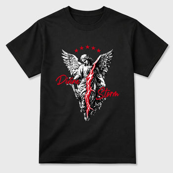 Sneaker match tees – Sneaker Tees To Match Air Jordan 13 University Red Shoes – Divine Storm Tee Black 2