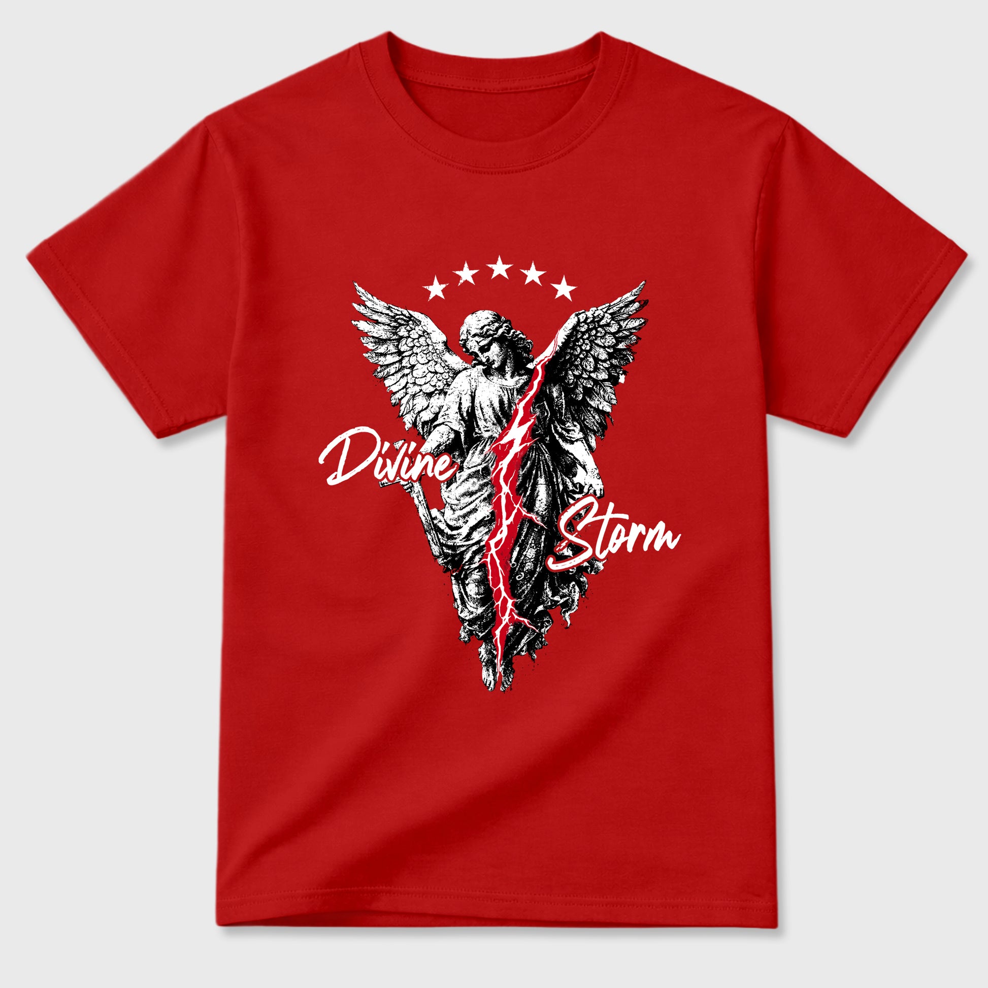 Sneaker match tees – Sneaker Tees To Match Air Jordan 13 University Red Shoes – Divine Storm Tee Red 2