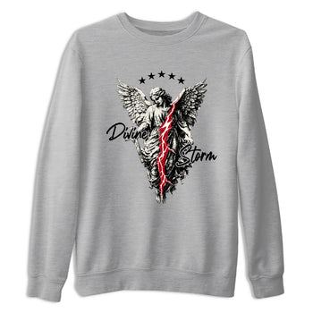 Sneaker match tees – Sneaker Tees To Match Air Jordan 4 Flight Club Shoes – Divine Storm Tee Heather Grey 2