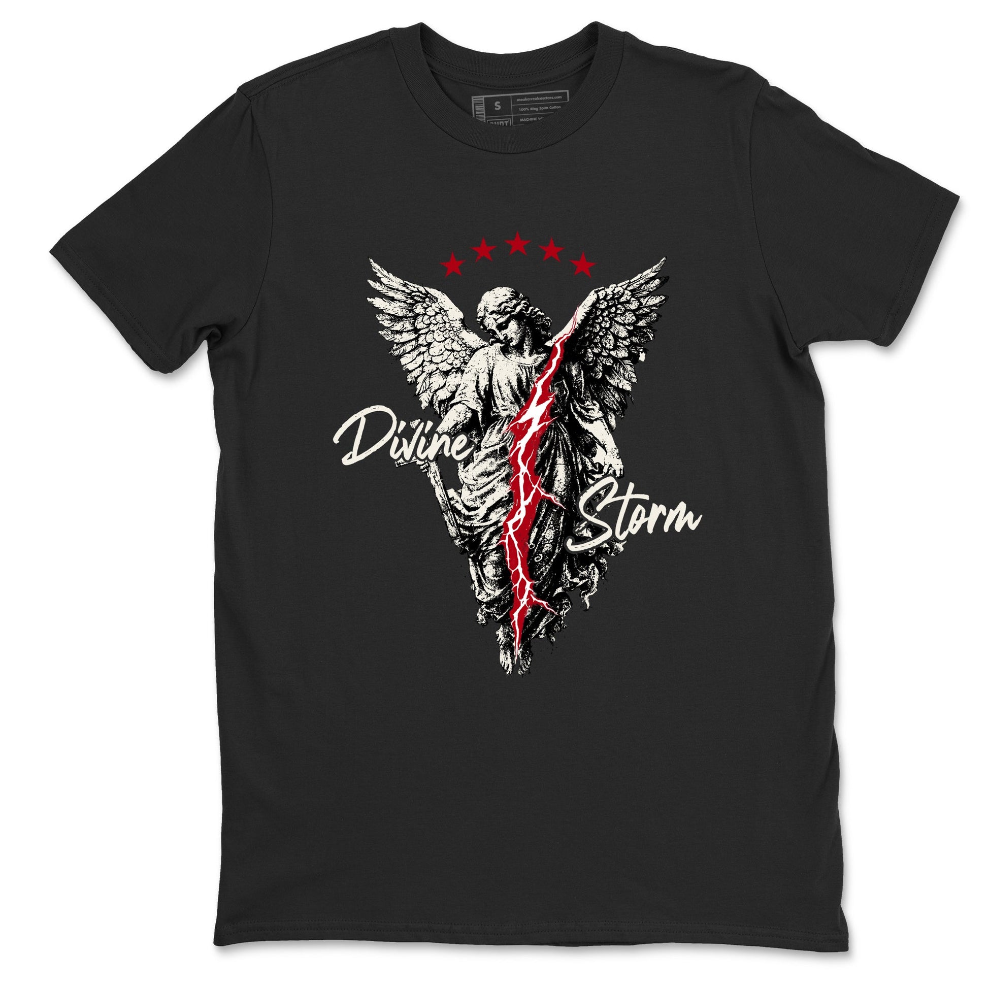 Sneaker match tees – Sneaker Tees To Match Air Jordan 4 Flight Club Shoes – Divine Storm Tee Black 2