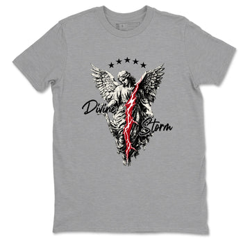 Sneaker match tees – Sneaker Tees To Match Air Jordan 4 Flight Club Shoes – Divine Storm Tee Heather Grey 2