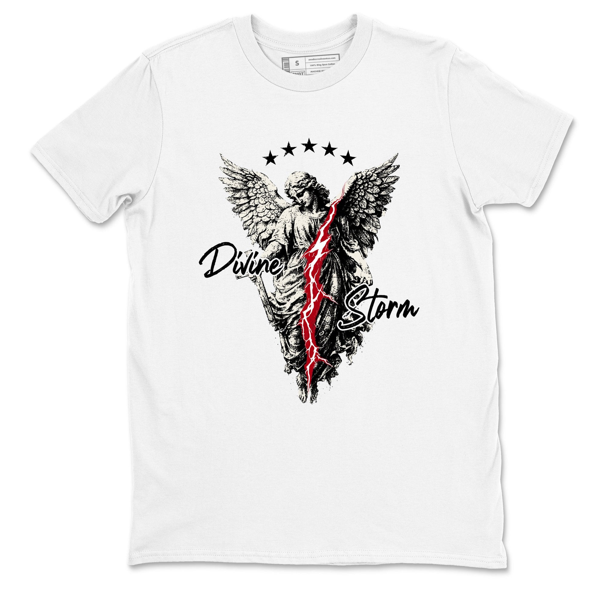 Sneaker match tees – Sneaker Tees To Match Air Jordan 4 Flight Club Shoes – Divine Storm Tee White 2