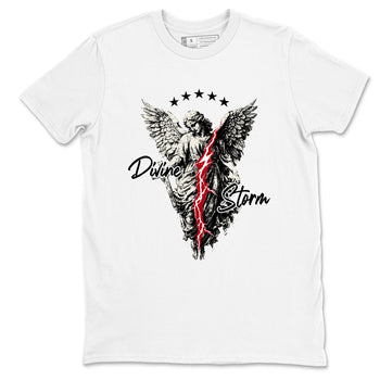 Sneaker match tees – Sneaker Tees To Match Air Jordan 4 Flight Club Shoes – Divine Storm Tee White 2