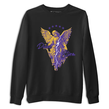 Sneaker match tees – Sneaker Tees To Match Air Jordan 4 Lakeshow Shoes – Divine Storm Tee Black 2