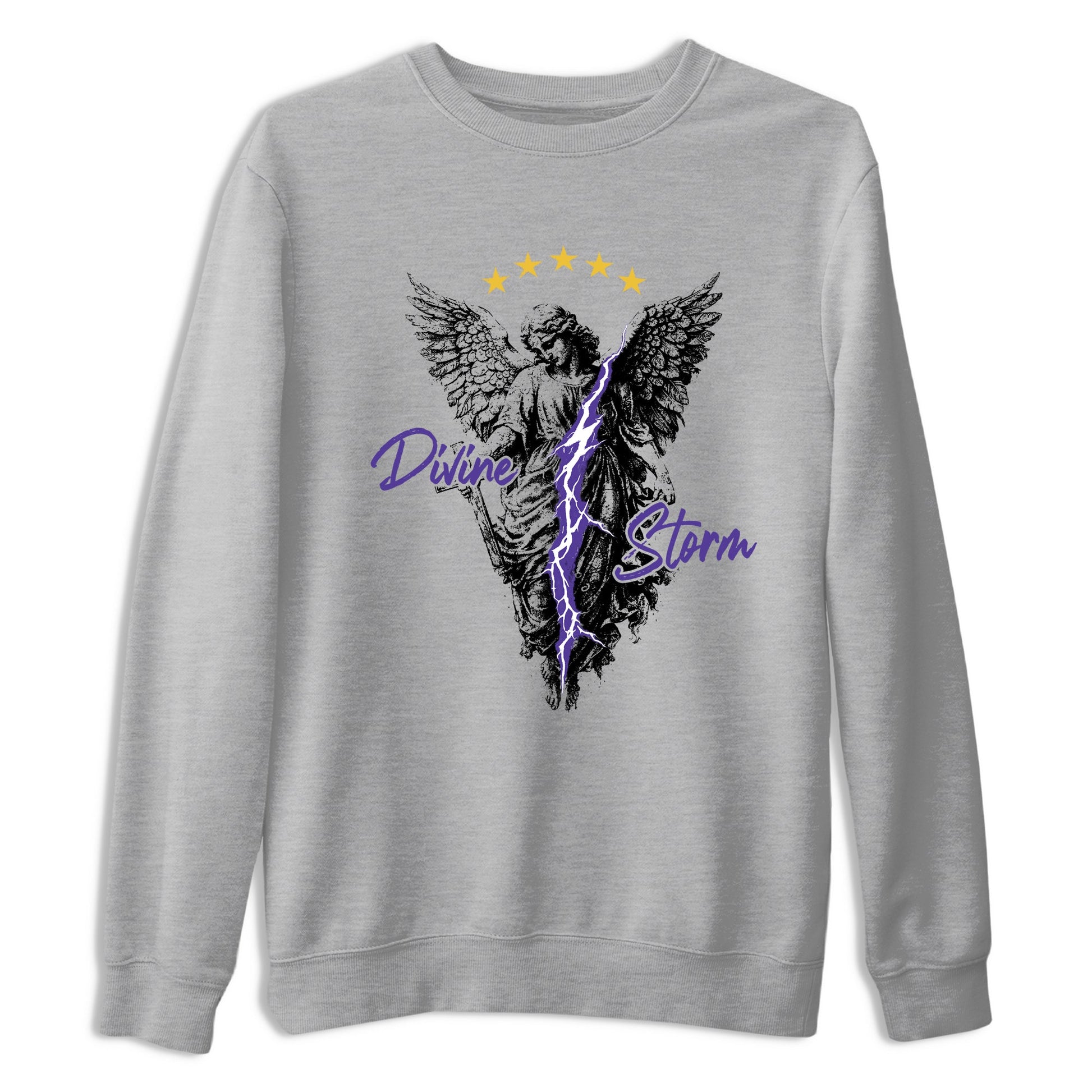 Sneaker match tees – Sneaker Tees To Match Air Jordan 4 Lakeshow Shoes – Divine Storm Tee Heather Grey 2