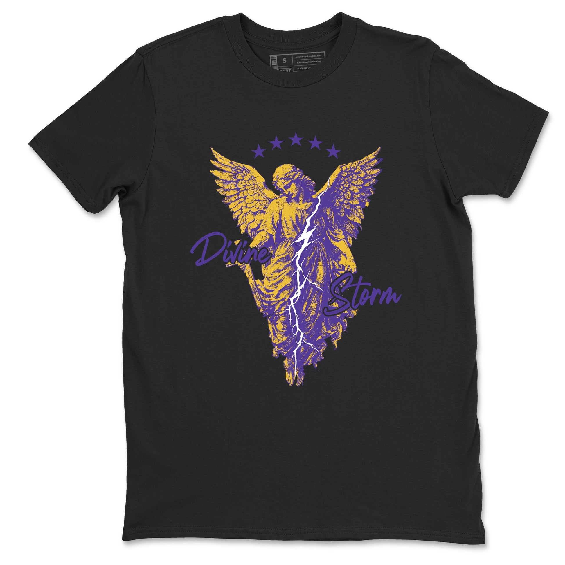 Sneaker match tees – Sneaker Tees To Match Air Jordan 4 Lakeshow Shoes – Divine Storm Tee Black 2