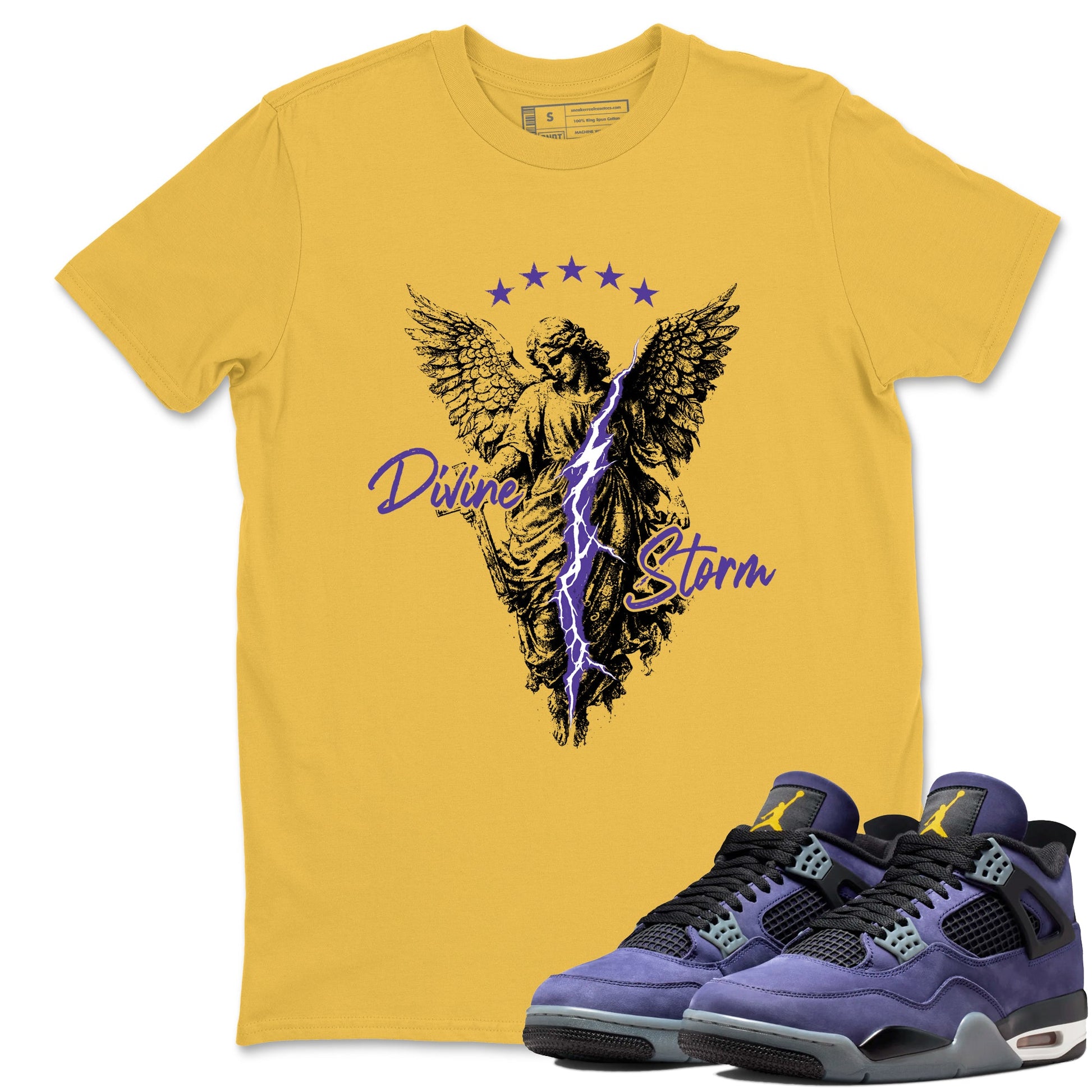 Sneaker match tees – Sneaker Tees To Match Air Jordan 4 Lakeshow Shoes – Divine Storm Tee Daisy 1