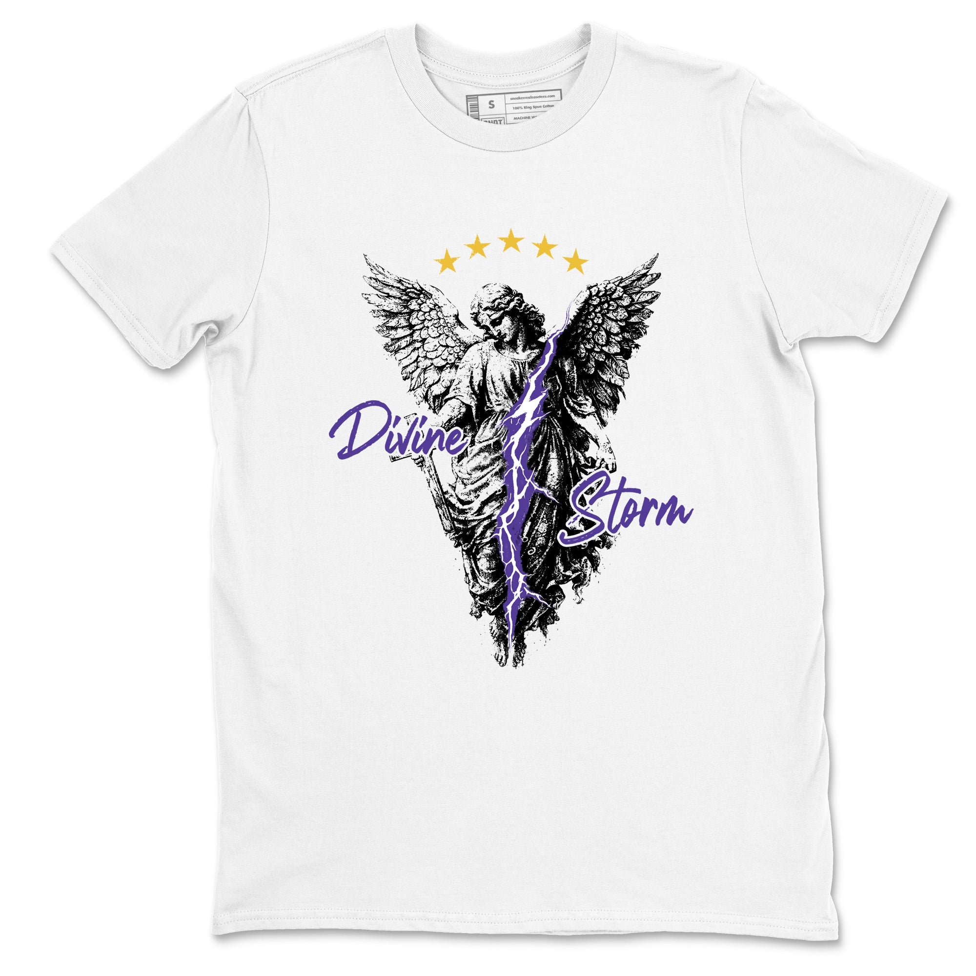 Sneaker match tees – Sneaker Tees To Match Air Jordan 4 Lakeshow Shoes – Divine Storm Tee White 2