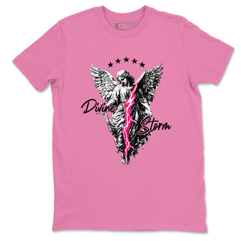 Perfect Valentine's Day Gifts graphic tee  – Sneaker Tees To Match Air Jordan 4 Pink Thunder – Divine Storm Tee Bubble Gum 2