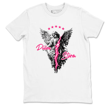 Perfect Valentine's Day Gifts graphic tee  – Sneaker Tees To Match Air Jordan 4 Pink Thunder – Divine Storm Tee White 2