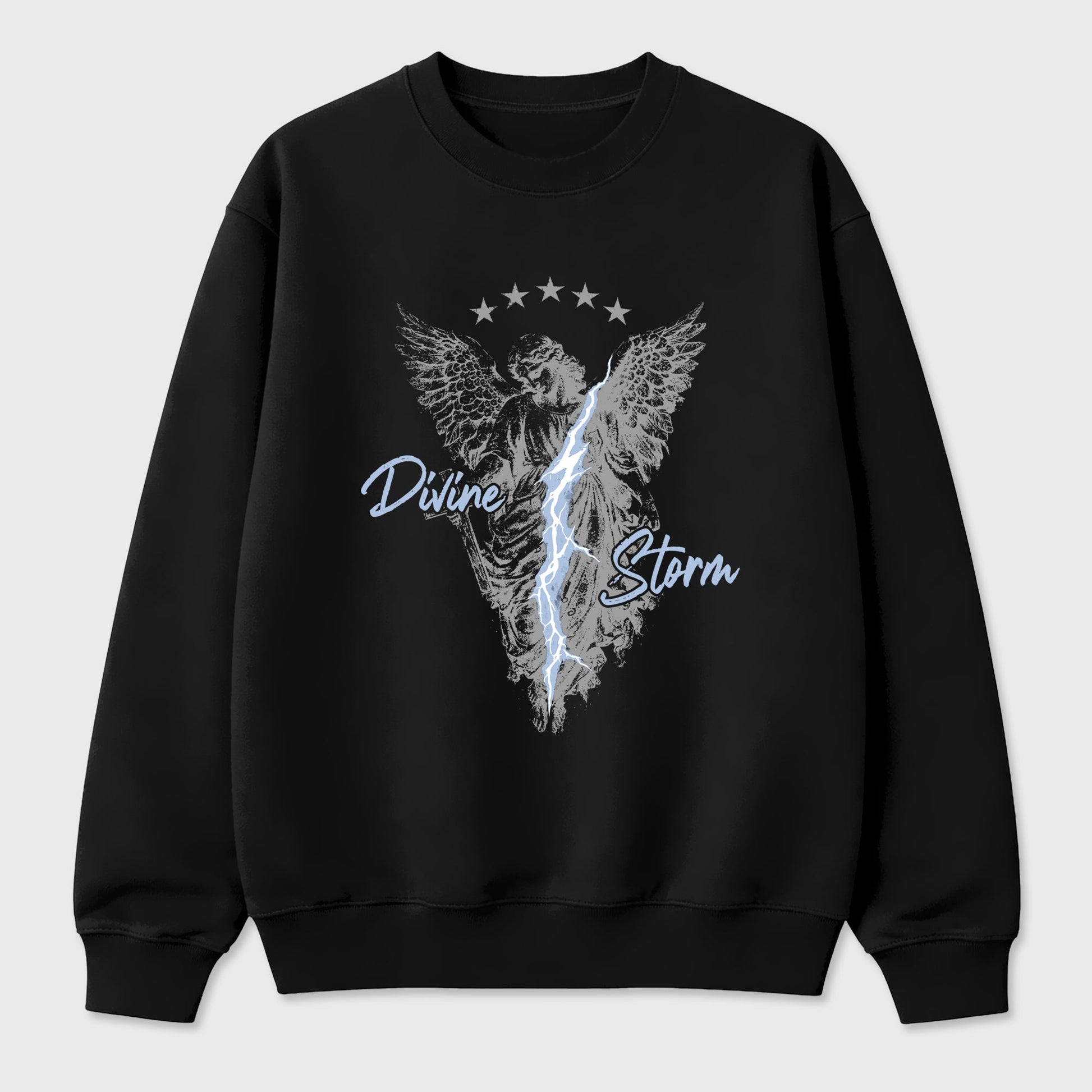 Sneakerfit for Sneakerheads – Sneaker Tees To Match Air Jordan 5 Wolf Grey Sneakers – Divine Storm Tee Black 2