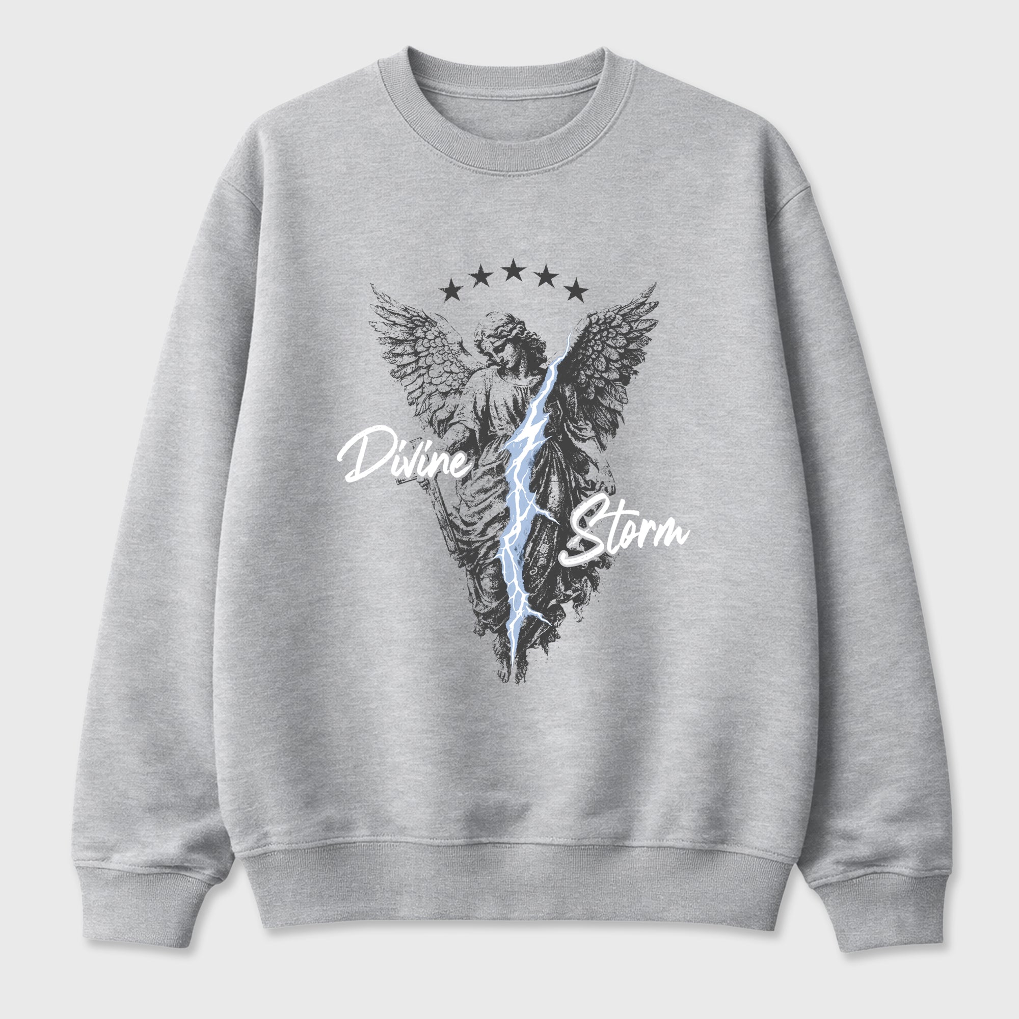 Sneakerfit for Sneakerheads – Sneaker Tees To Match Air Jordan 5 Wolf Grey Sneakers – Divine Storm Tee Heather Grey 2