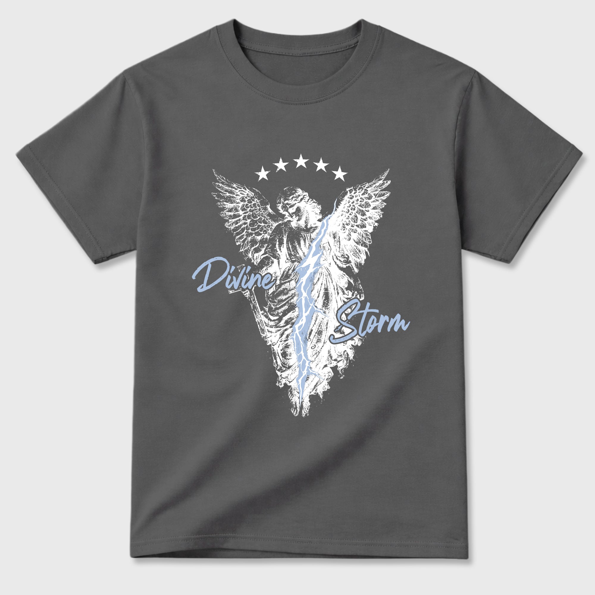 Sneakerfit for Sneakerheads – Sneaker Tees To Match Air Jordan 5 Wolf Grey Sneakers – Divine Storm Tee Cool Grey 2