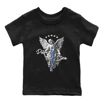 Sneaker match tees – Sneaker Tees To Match Air Jordan 9 Flint Grey Shoes – Divine Storm Kids T-Shirt Black 2