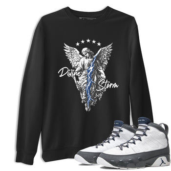 Sneaker match tees – Sneaker Tees To Match Air Jordan 9 Flint Grey Shoes – Divine Storm Tee Black 1