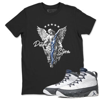 Sneaker match tees – Sneaker Tees To Match Air Jordan 9 Flint Grey Shoes – Divine Storm Tee Black 1