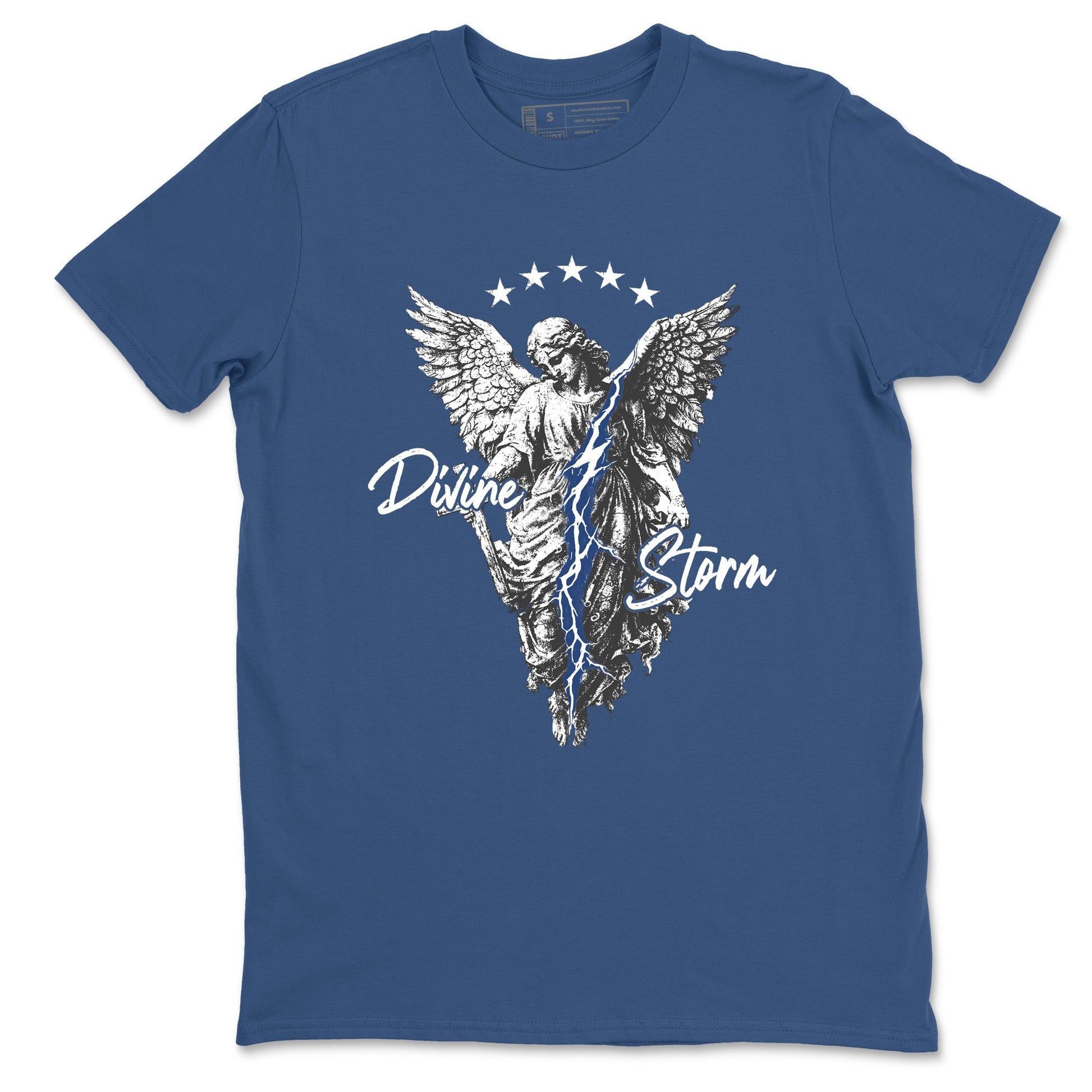 Sneaker match tees – Sneaker Tees To Match Air Jordan 9 Flint Grey Shoes – Divine Storm Tee Denim Blue 2