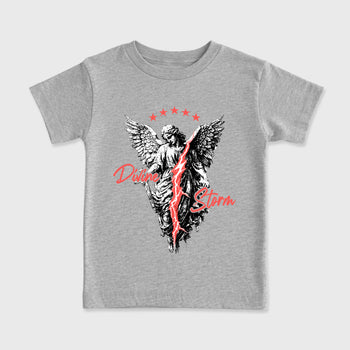 Sneaker match tees – Sneaker Tees To Match Air Max 90 Infrared Shoes – Divine Storm Kids T-Shirt Heather Grey 2