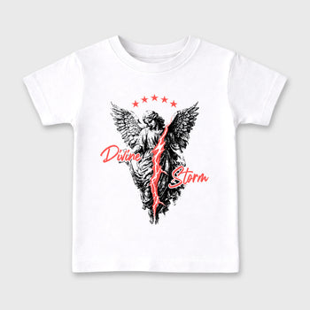 Sneaker match tees – Sneaker Tees To Match Air Max 90 Infrared Shoes – Divine Storm Kids T-Shirt White 2