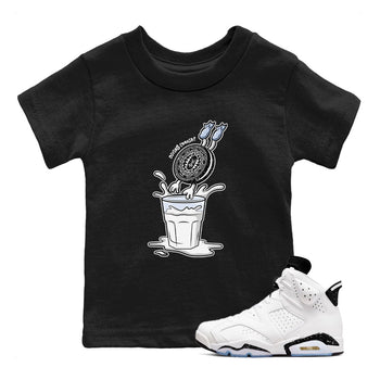 6s White Black shirt to match jordans Diving Cookies sneaker tees Air Jordan 6 White Black SNRT sneaker release tees baby toddler Black 1 cotton Shirt